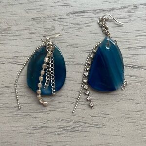 Blue stone earrings